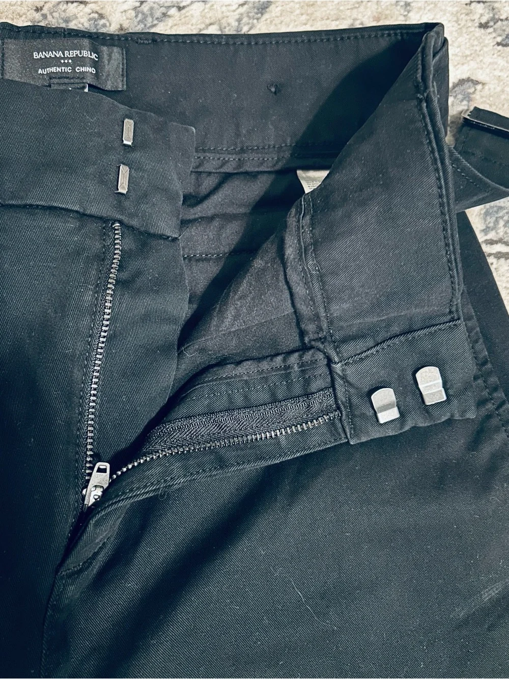 Banana Republic Ultra High Rise Authentic Chino Pants - Black